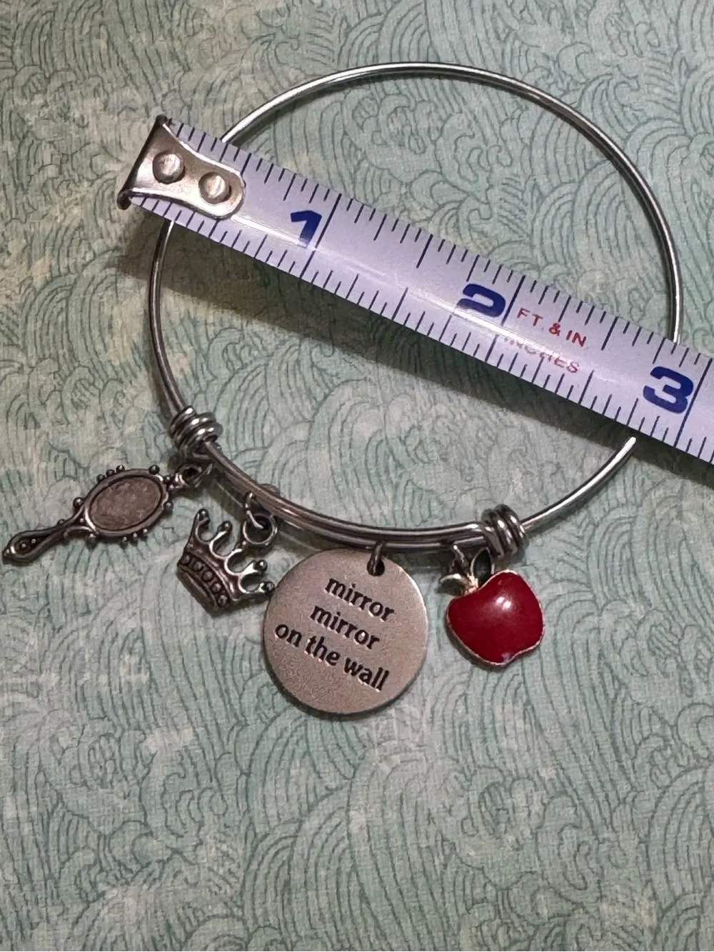 SNOW WHITE THEMED CHARM BANGLE BRACELET